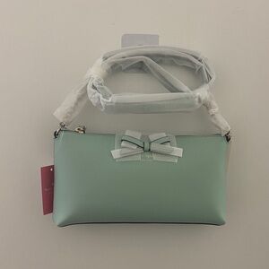 Kate Spade Pastel Green Bow Crossbody Bag